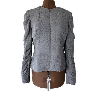 Ann Klein Silk Chiffon Jacket with Micro Pleating